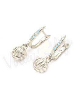 Серьги с английским замком "Волейбол"