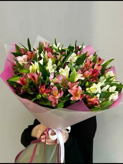 Букет из 25 альстромерий (цвет на выбор)