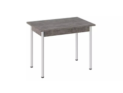 Стол Родос Тип 1 с опорой d40 Белый муар/Ателье темный