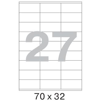 Этикетки самоклеящиеся Office Label 70x32 мм, 27   шт. на  листе А4 100 листов в упаковке