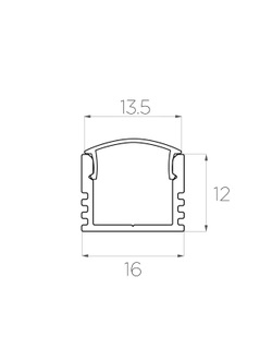 Алюминиевый профиль 4L-1612-S ANOD