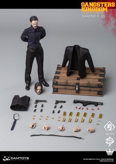 Джон Уик (Киану Ривз, "Джон Уик") - Коллекционная ФИГУРКА 1/6 scale Gangsters Kingdom DIAMOND 8 JOY (GK028A) - DAMTOYS