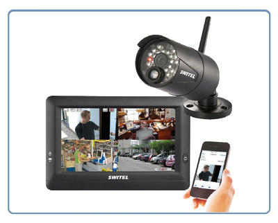 Switel. Комплект видеонаблюдения (1 камера и монитор) HSIP с DVR, HD