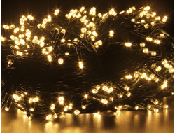 Гирлянда ёлочная, 12 метров, 160 LED/ тепло- желтый