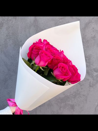 Букет розовых роз Эквадор премиум 15 шт