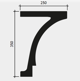 Карниз 4.91.002 - 350*250*2000мм