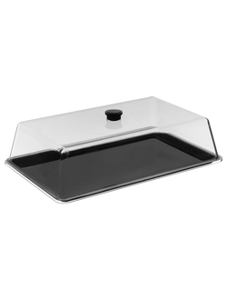 Крышка 41*26 см. h=10 см. поликарбонат, прозрачная (поднос 76860-06SS, 76844-06SS, 76852-06SS)