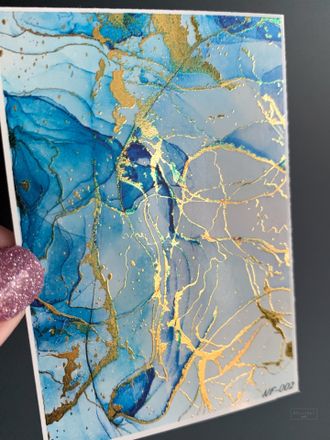 Слайдеры фольгированная акварель Alcohol Ink NF-002 GOLD