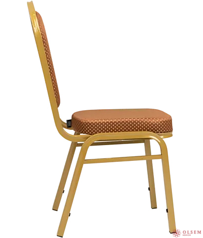 Стул банкетный Аякс 25 мм золото, корона коричневая