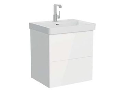 Шкаф Vitra Metropole Pure с раковиной, c 2 ящиками, с подсветкой в верхнем ящике, 60 см, цвет глянцевый белый, 67331