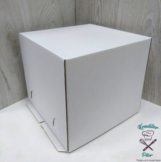 Коробка для торта без окна 240*240*220 мм, усиленная