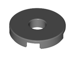 Tile, Round 2 x 2 with Hole, Dark Bluish Gray (15535 / 6055313)