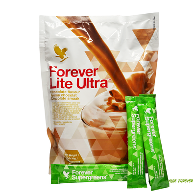 Forever lite ultra Chocolate + 10 пакетов Forever Supergreens