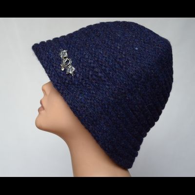 Синяя зимняя шляпа клош Vizio Италия 6126 F 1