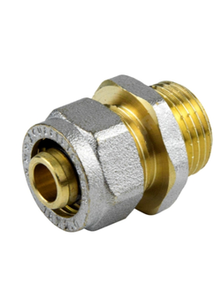 Соединитель м/п никель обжимной DN 20x1/2 нр 7001-04 Aquasfera