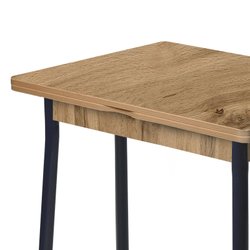 Дуэт 4 Стол обеденный 600*800 раскладной дуб вотан/черный муар 2,1