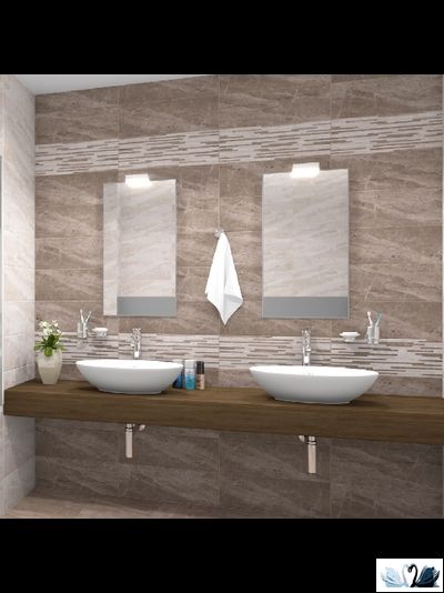 Плитка настенная Laparet Pegas коричневый 20 х 60 см