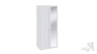 Шкаф для одежды с 1-ой глухой и 1-ой с зеркальной дверью «Ривьера» СМ 241.07.002 L