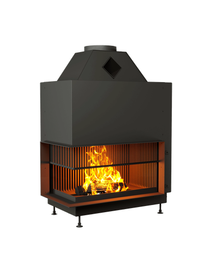 Открытая каминная топка с сеткой О2С 90\50