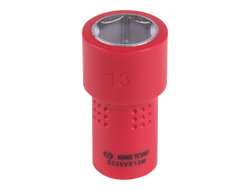 Головка торцевая диэлектрическая шестигранная 1/4", 13 мм KING TONY 2335VE13M
