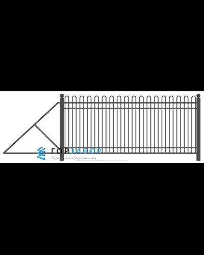 Сварные откатные ворота для въезда на дачу и частный дом от завода производителя
