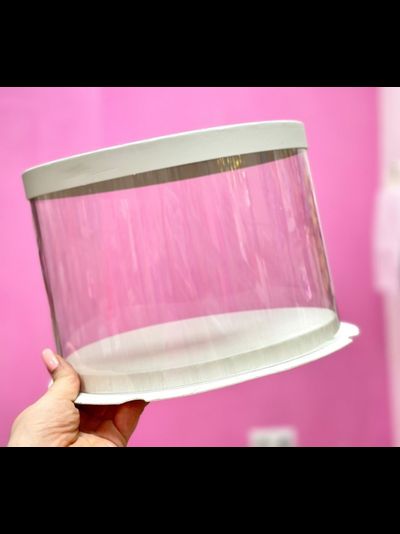 Коробка-тубус под торт Д18*15см (усиленное дно 1 см, с подиумом)