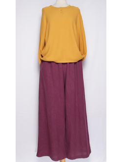 Брюки "Широкие палаццо крапива" сирень р.48-54