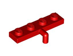 Plate, Modified 1 x 4 with Bar Arm Down, Red (30043 / 4117072 / 4166597 / 6099740)