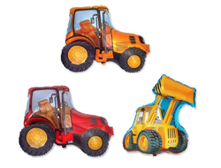 шар с гелием 32"/64 см трактор/экскаватор (на выбор)