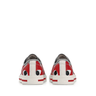 Кеды Play Comme des Garçons x Converse Jack Purcell серые низкие с красным сердцем