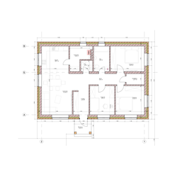 Одноэтажный дом с тремя спальнями 91.69 м² (S78)