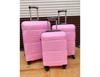 Комплект из 3х чемоданов Top Travel ABS S,M,L розовый