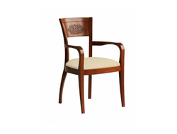 Аве-барон — стул с подлокотниками и изящным узором на спинке
