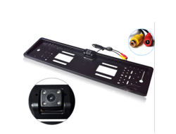 Видеокамера автомобильная в рамке номерного знака, с диодной подсветкой