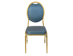 Банкетный стул Квин 20мм - золотой, синий арш