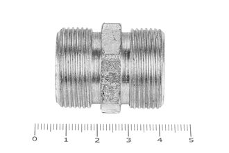 Штуцер для РВД соединительный 32/32  М27х1.5 - М27х1.5 грань S27