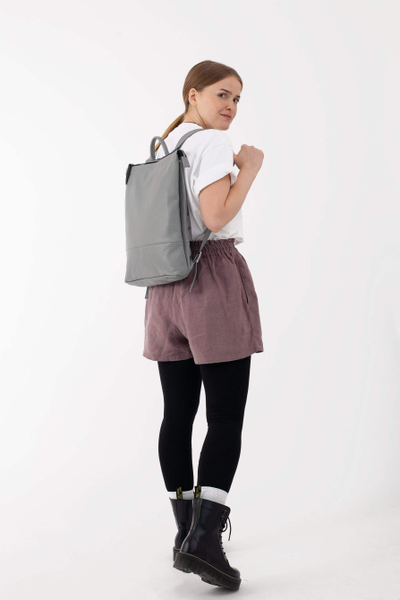 Рюкзак планшет Kokosina Черный из натуральной кожи