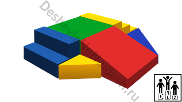Мягкий спортивный модуль «Двойная лесенка»