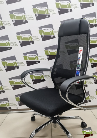 Кресло ErgoLife Sit 10 B1-180K - Mesh(X2)+UMF(X1) /Um00/Wh00/K1cL(TG1.0Pl/M09.B21.G20.W01) (Черный)