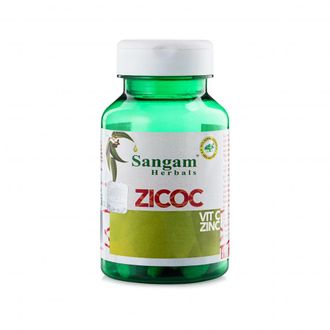 ZICOC (Зикок)  комплекс Цинка с Витамином С  60 таб.* 750 мг Sangam Herbals