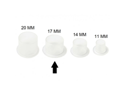 Колпачки с плоским основанием 16-17 мм (100 шт.)