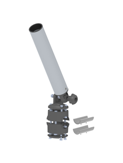 Держатель спиннинга торцевой на леер наклонный, алюминий TM 030632T