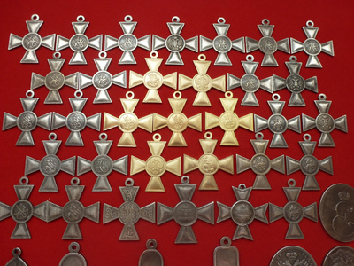 Коллекция Георгиевских крестов и редких царских медалей - 47 штук без повторов!