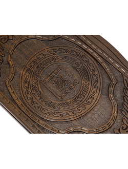 Нарды резные с шашками "Герб Чечни" от мастера Магомеда Расулова