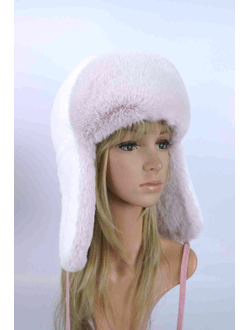 Ушанка "Эскимо" цвет белый + жемчуг