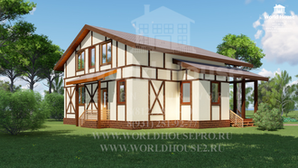 Проект каркасного дома в немецком стиле №55