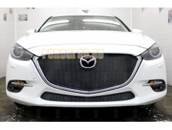 Защита радиатора Mazda 3 2019- black низ