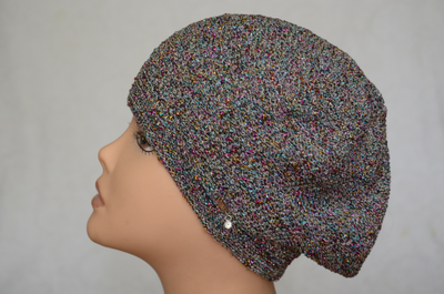 Радужный берет женский вязаный Vizio Италия 6607