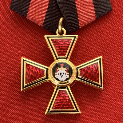 Орден Святого Владимира 4-й степени, на колодке с муаровой лентой. Полноразмерная копия LUX! Лот № 79.