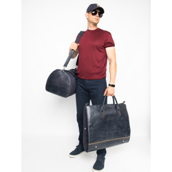 Портплед + дорожная сумка (2 в 1) Palermo Premium dark blue (арт. 4038-19)